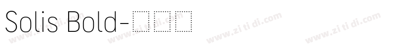 Solis Bold字体转换